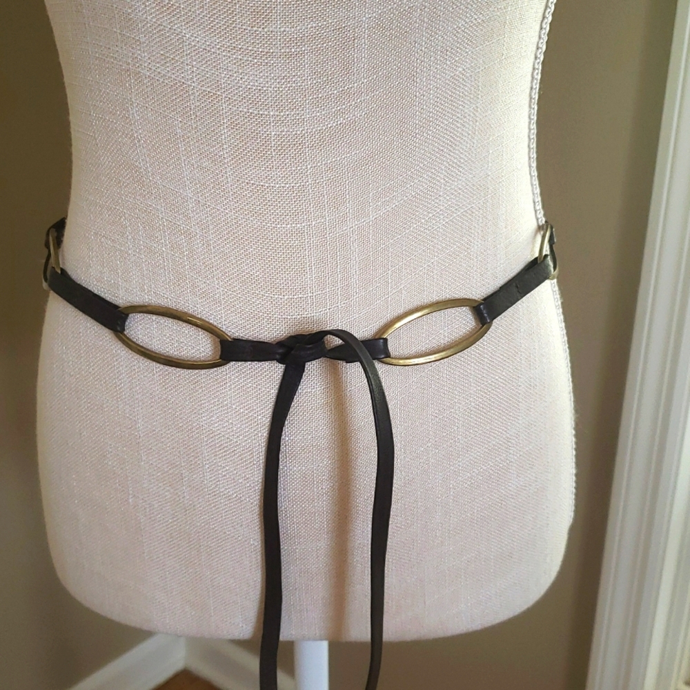 Leather Ring Tie Belt